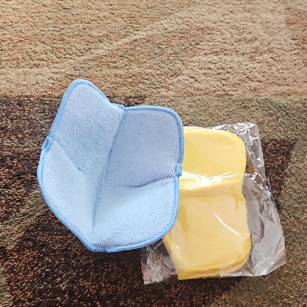 Soft Kids Bath Washcloth Set - Blue and Yellow